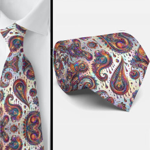 Jacquard namaakzijde   Luxe paisley heren- Stropdas