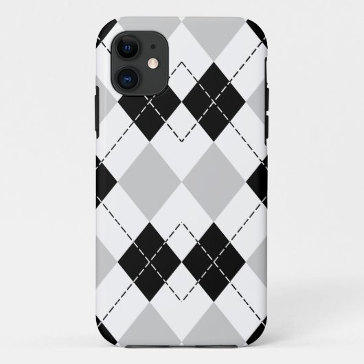 Jacquard noir blanc et gris iPhone 5 Coque (Dos)
