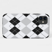Jacquard noir blanc et gris iPhone 5 Coque (Dos (Horizontal))