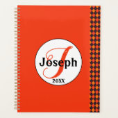 Jacquard noir citrouille orange Tangerine Monogram (Devant)