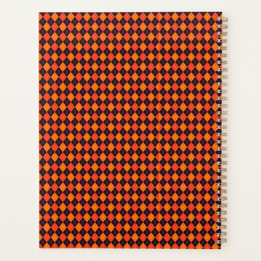 Jacquard noir citrouille orange Tangerine Monogram (Dos)