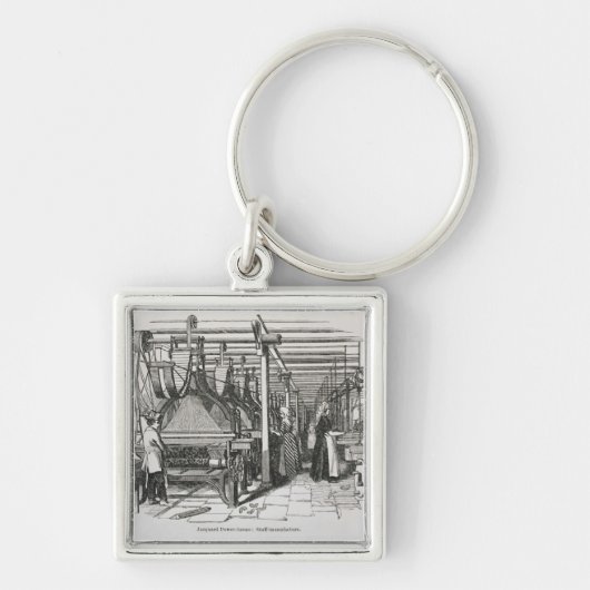 Jacquard Power Looms (graving) Sleutelhanger (Voorkant)