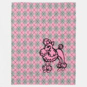 Jacquard rétro Couverture de caniche rose français (Devant)