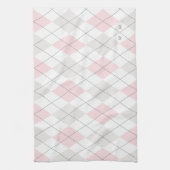 Jacquard rose et gris Motif Monogram Serviette de  (Vertical)