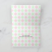 Jacquard rose et vert Carte d'anniversaire - Cupca (Intérieur)