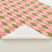 Jacquard rose et vert Pastel Plaid Motif (3/4)
