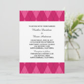 Jacquard rose Invitation de mariage (Debout devant)