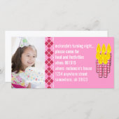 Jacquard rose - Invitation photo (Devant / Derrière)