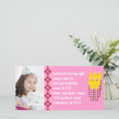 Jacquard rose - Invitation photo (Debout devant)