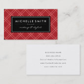 Jacquard rouge Imprimer Étiquette noir (Devant / Derrière)