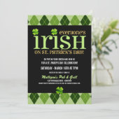 Jacquard St. Patricks Day Party Invitations (Debout devant)