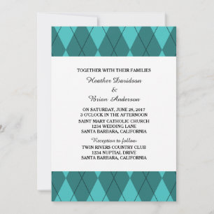 Jacquard turquoise Invitation