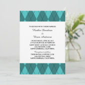 Jacquard turquoise Invitation (Debout devant)
