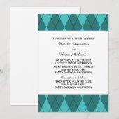 Jacquard turquoise Invitation (Devant / Derrière)