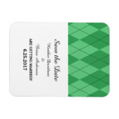 Jacquard vert Enregistrer la date Flexi Magnet (Horizontal)