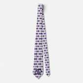 Jacquard violet Motif Jour Cravate (Devant)
