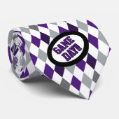 Jacquard violet Motif Jour Cravate (Roulé)