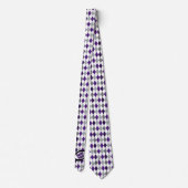 Jacquard violet Motif Jour Cravate (Dos)