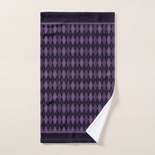 Jacquard violet profond (Serviette à main)
