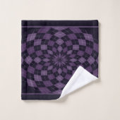 Jacquard violet profond (Gant de toilette)