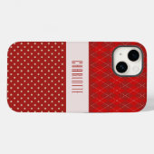 Jacquards rouges personnalisés et étui téléphoniqu (Verso (horizontal))