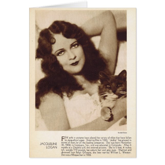 Jacqueline Logan Portrait vintage 1931 (Devant)