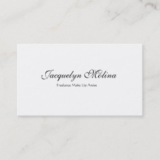 Jacquelyn Molina, Freelance make up Artist Visitekaartje