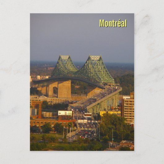 Jacques Cartier Bridge op Sunset Briefkaart (Voorkant)