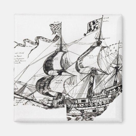 Jacques Cartier's schip, 'Rarete Indes' Magneet (Voorkant)