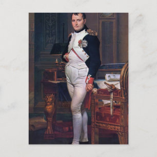 Jacques David-Napoleon Bonaparte in zijn studie Briefkaart