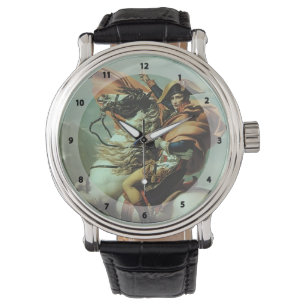 Jacques-David-Napoleon over de Alpen Horloge