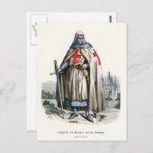 Jacques de Molay - Knight Templar Briefkaart (Voorkant / Achterkant)
