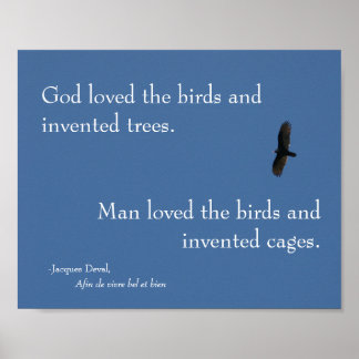 Jacques Deval Bird Poster