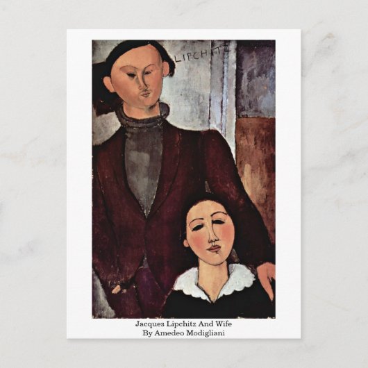Jacques Lipchitz en echtgenote van Amedeo Modiglia Briefkaart (Voorkant)