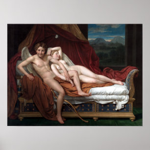 Jacques-Louis David Cupid en Psyche Poster