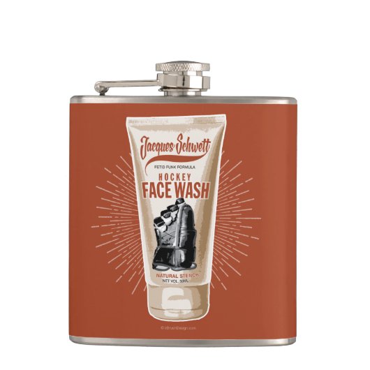 Jacques Schwett Hockey Face Heupfles (Voorkant)