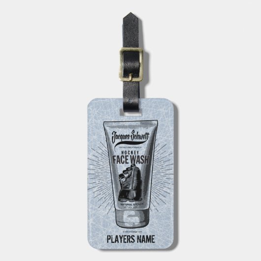 Jacques Schwett Hockey Face Wash Bagagelabel (Voorkant verticaal)