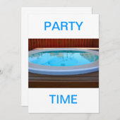 Jacuzzi Party Time Invitation Kaart (Voorkant / Achterkant)