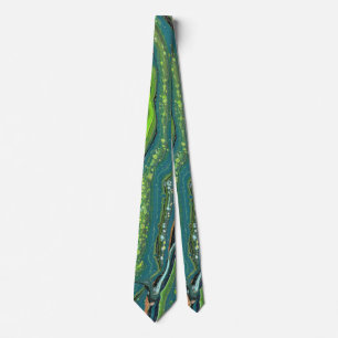 Jada 3 Crazy Green Abstract Stropdas