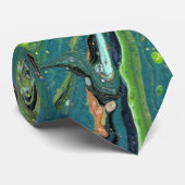 Jada 3 Crazy Green Abstract Stropdas (Opgerold)