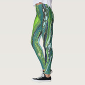 Jada 3 Crazy Green Leggings Abstraits (Gauche)