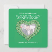 Jade 12e anniversaire de mariage invitations photo (Devant)