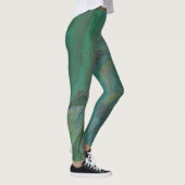 Jade 3 Fluid Deep Green Leggings Abstraits (Droite)