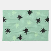 Jade atomique et Mint Starbursts Serviette de cuis (Horizontal)