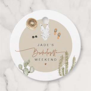 JADE Boho Desert Cactus Scottsdale Voor de sluier Bedankjes Labels