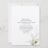 Jade Botanical Wedding Invitation Kaart (Achterkant)