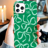 Jade Bow-monogram Case-Mate iPhone Case