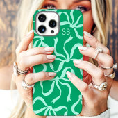 Jade Bow-monogram Case-Mate iPhone Case