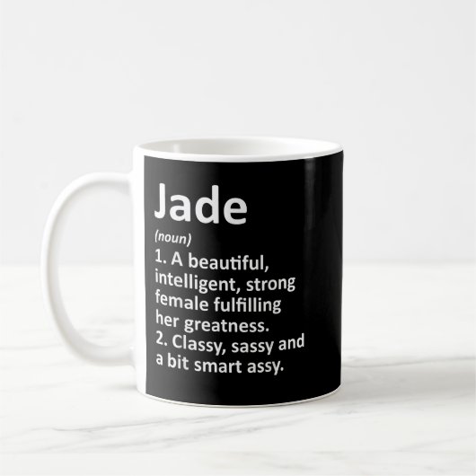 JADE Definition Personalized Name Funny Christmas  Koffiemok (Links)