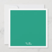 Jade d'émeraude moderne Sauvez la date Carte photo (Dos)